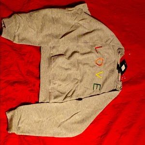 Mid drift love logo sweat shirt